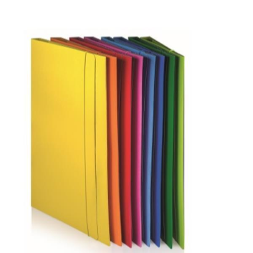 BREFIOCART LUCIDE CARTELLE CON ELASTICO 3 LEMBI IN CARTONCINO 350X250 mm DORSO 1/4CM AZZURRO CONF 10 Pz.